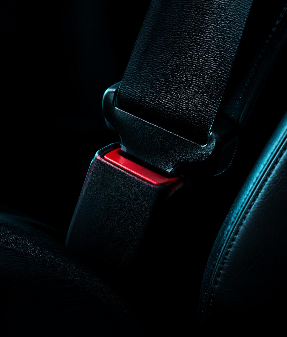 Seat belt buckle clicked into place